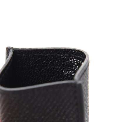 Hermes Epsom Diabolo Card Holder Case Black 6 of 7