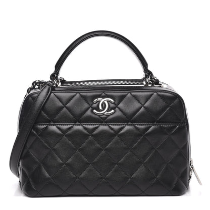 Chanel Lambskin Quilted Small Trendy CC Bowling Bag Black 1 of 15