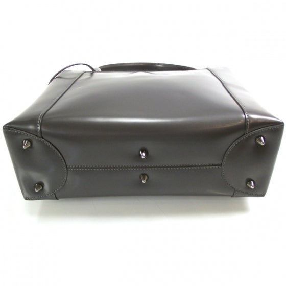 Christian Dior Patent Chrome Beaded Tote 4 of 9