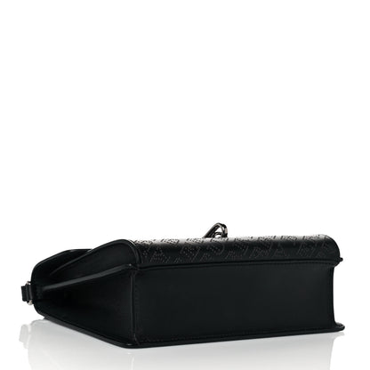 Burberry Calfskin Perforated Small Macken Crossbody Bag Black 4 of 13