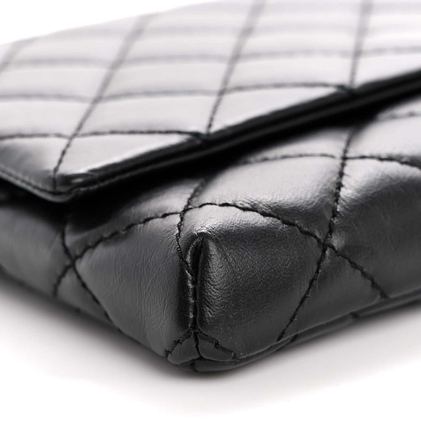 Aged Calfskin Quilted Reissue 2.55 Clutch Black