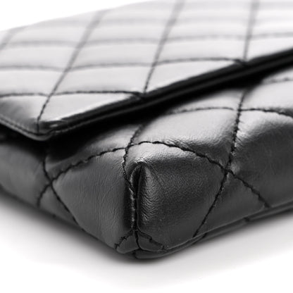 Chanel Aged Calfskin Quilted Reissue 2.55 Clutch Black 9 of 12