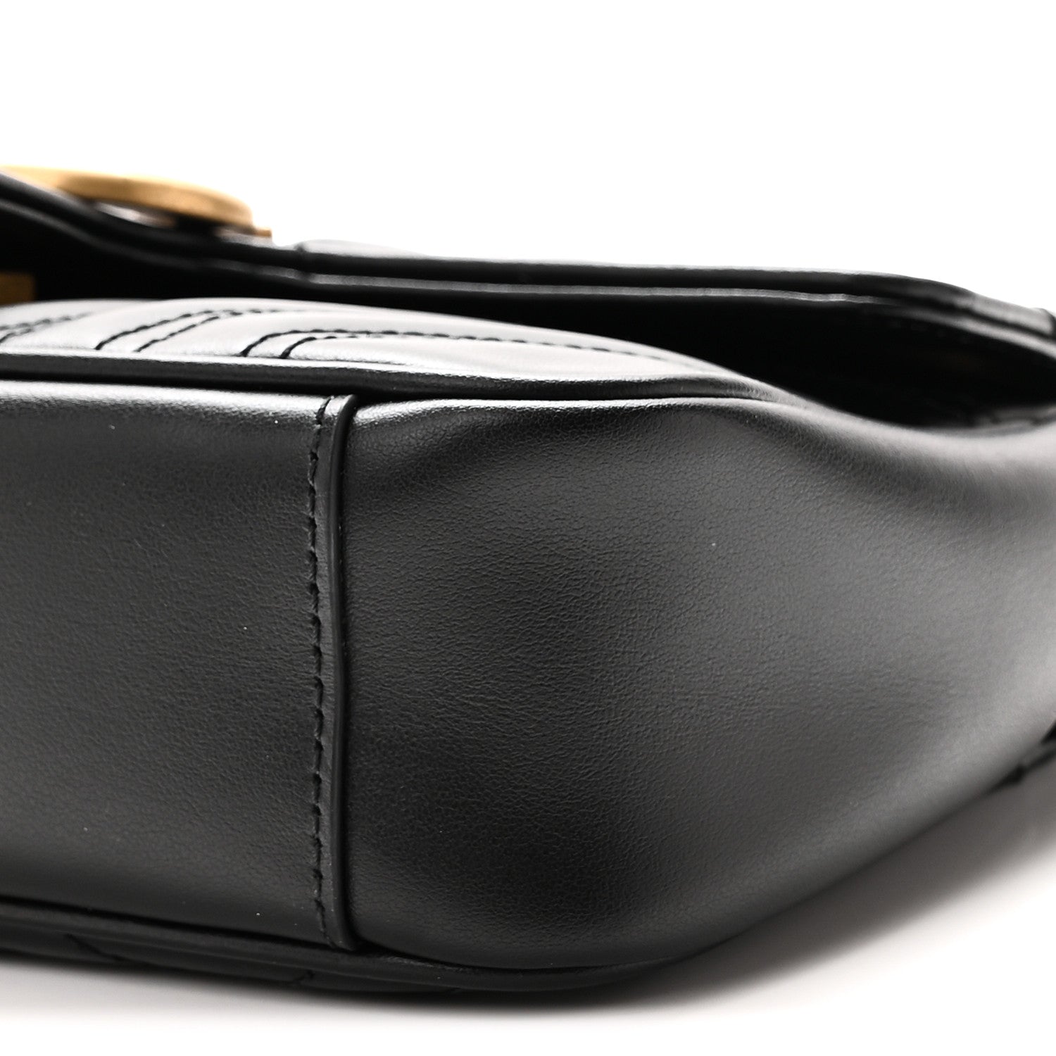 Gucci Calfskin Matelasse Mini GG Marmont Shoulder Bag Black 10 of 10