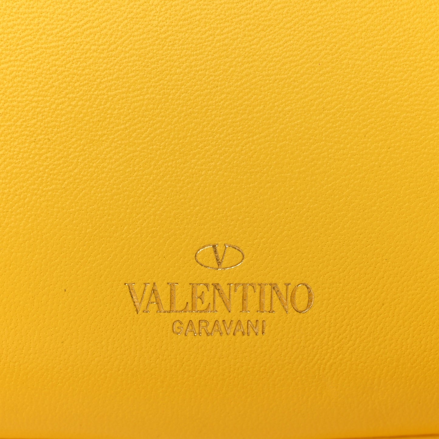 Nappa Stud Sign Shoulder Bag Bright Lemon
