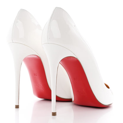 Christian Louboutin Patent Hot Chick 100 Pumps 38 White 4 of 9