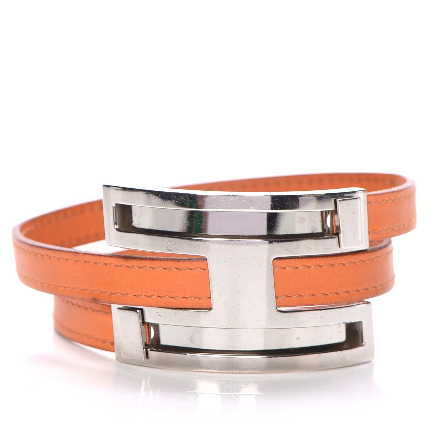 Hermes Chamonix Pousse Pousse Bracelet Orange 6 of 10