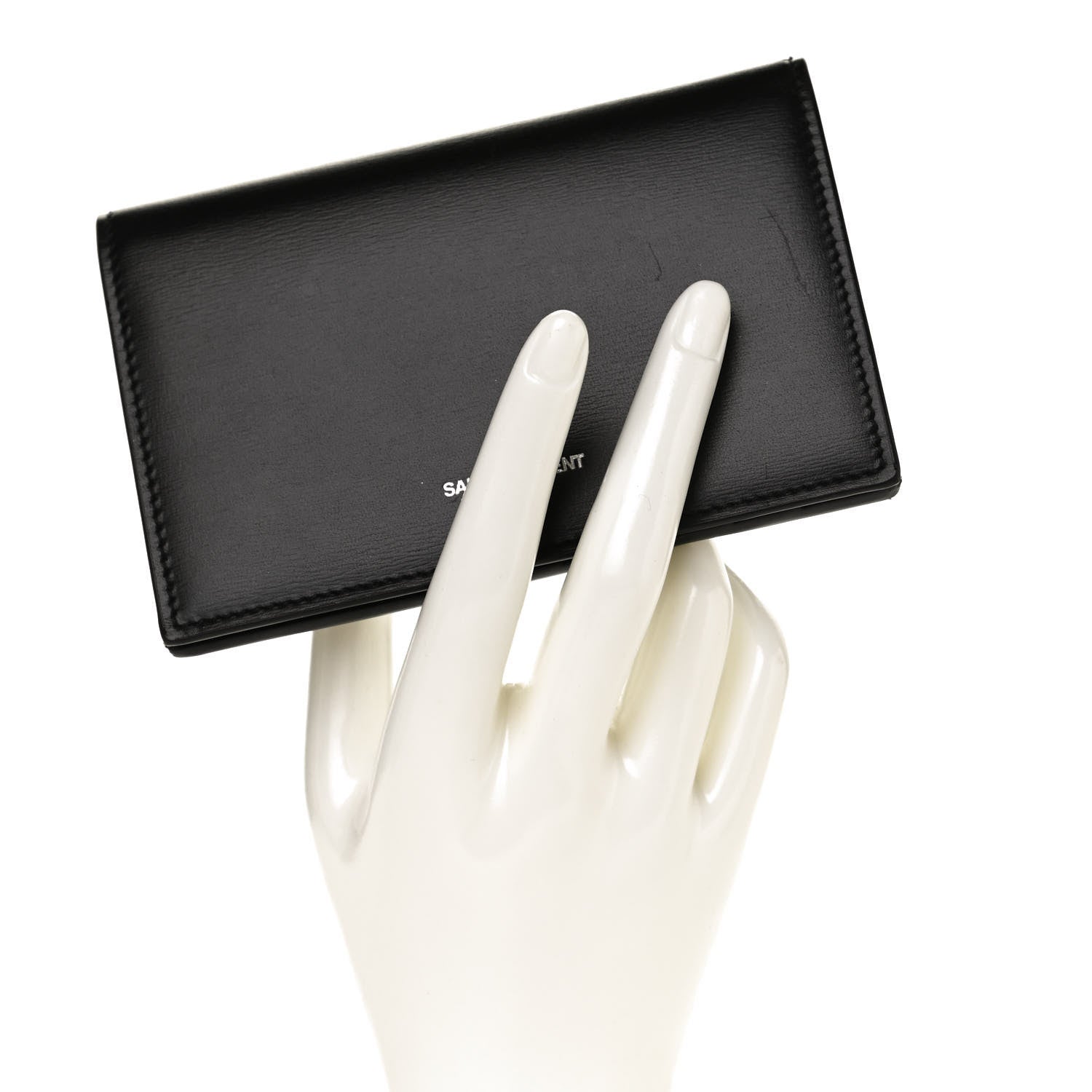 Saint Laurent Calfskin Fragments Flap Wallet Black 2 of 11