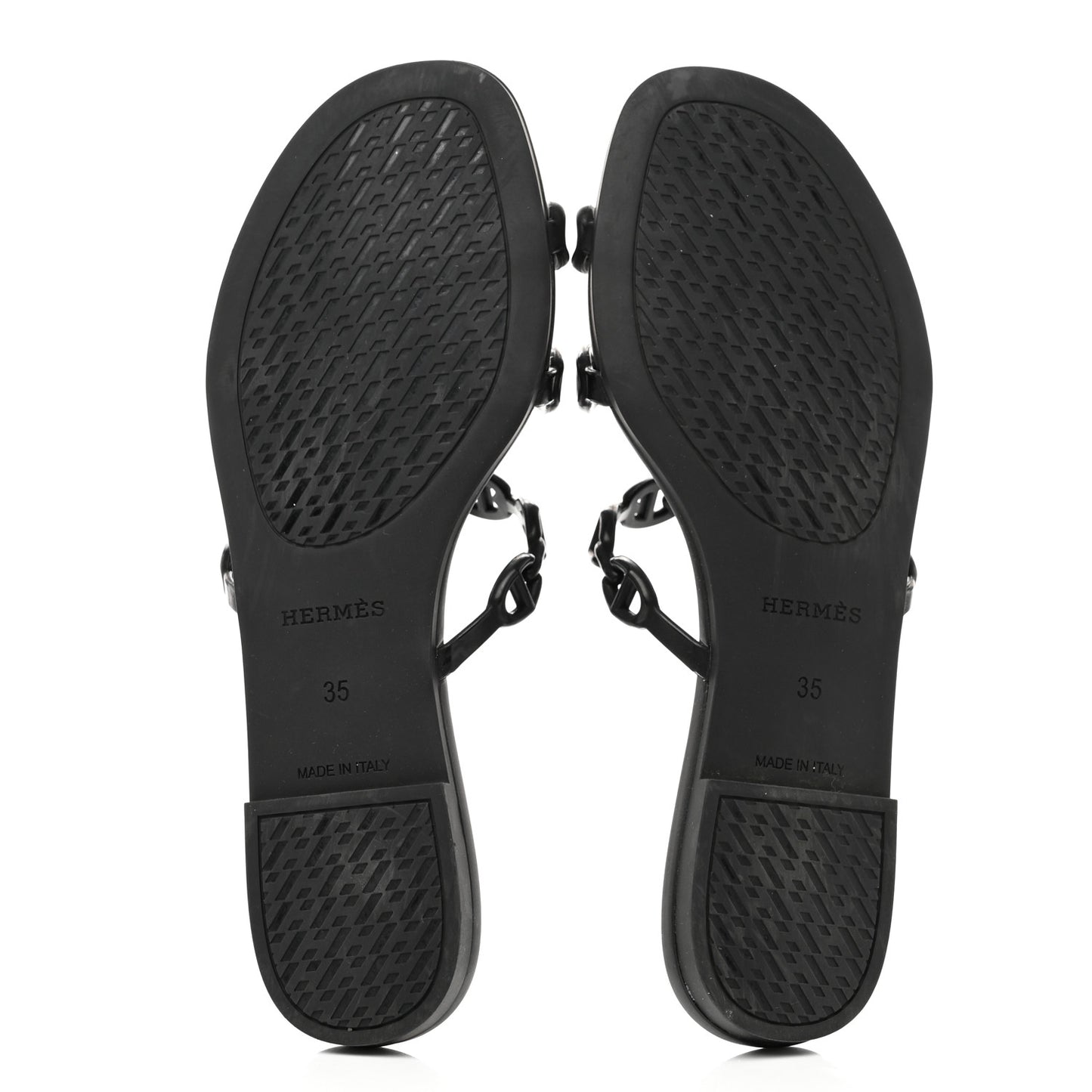 Rubber Chaine d'Ancre Rivage Sandals 35 Black