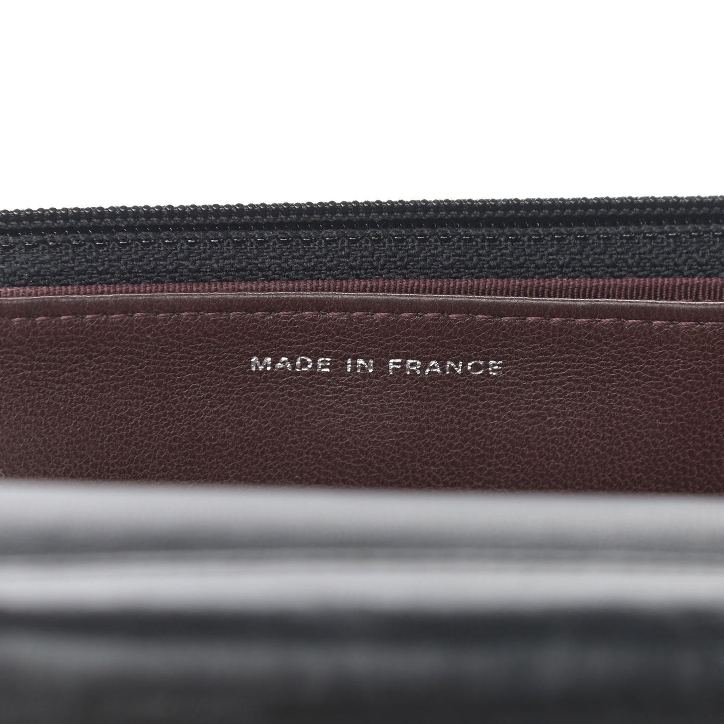 Lambskin Quilted Wallet On Chain WOC Black