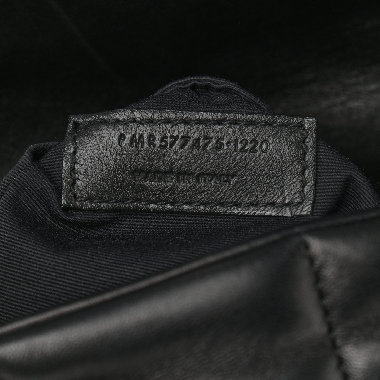 Lambskin Quilted Medium Loulou Puffer Monogram Chain Satchel Black