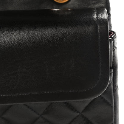 Chanel Lambskin Quilted Medium Double Flap Black 11 of 14