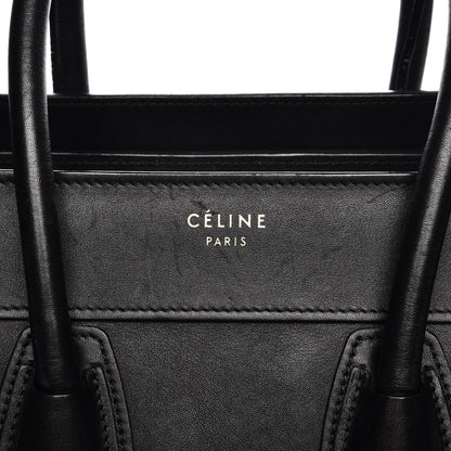 Celine Smooth Calfskin Micro Luggage Black 6 of 16