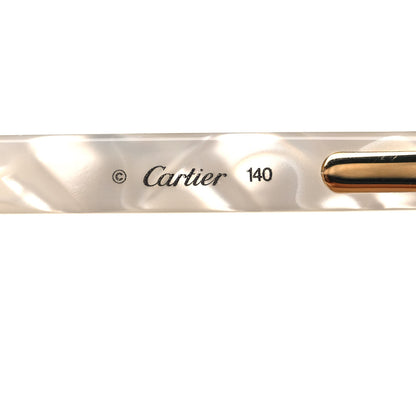 Cartier Mother of Pearl Sunglasses CT001RS Gold White 7 of 8