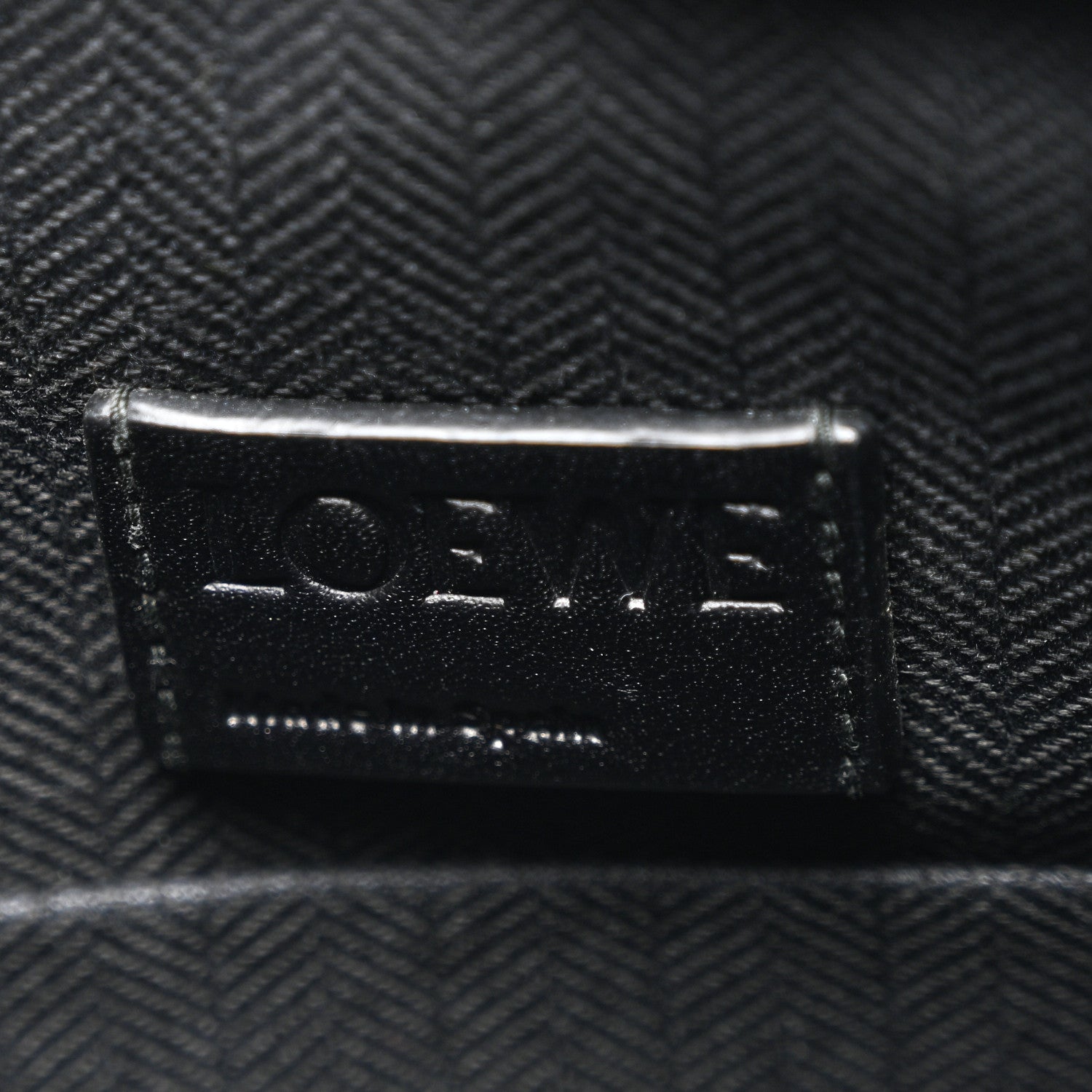 Loewe Calfskin Embossed Repeat T Pouch Black 6 of 7