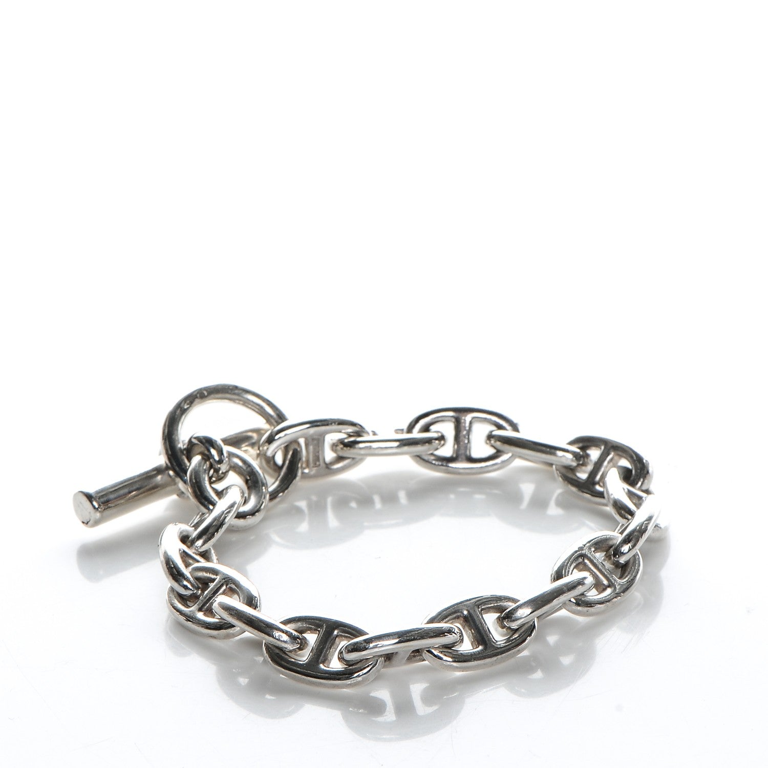 Hermes Sterling Silver MM Chaine d'Ancre Bracelet 3 of 5