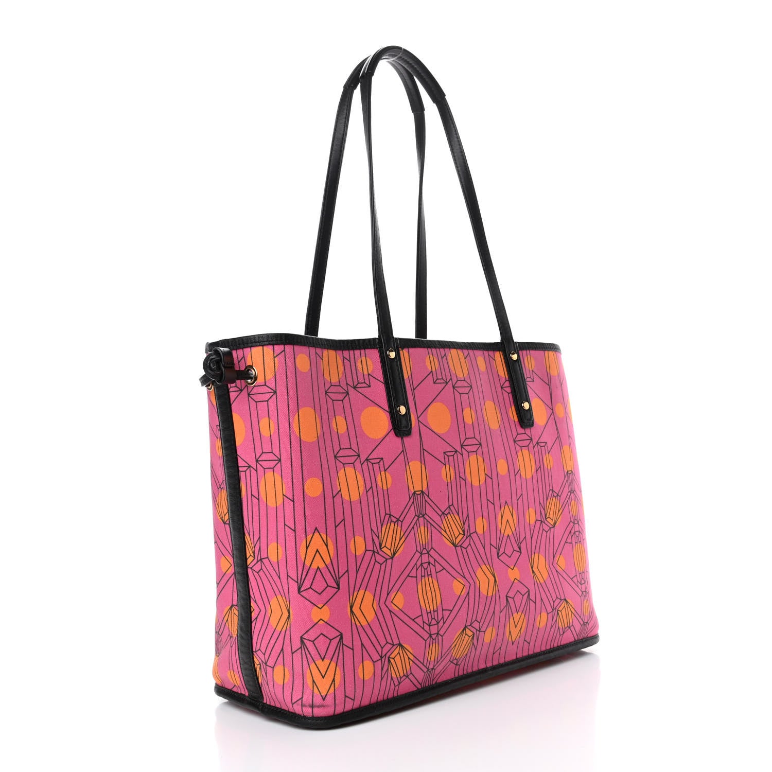 MCM Visetos Medium Reversible Liz Shopper Tote Pink 6 of 8