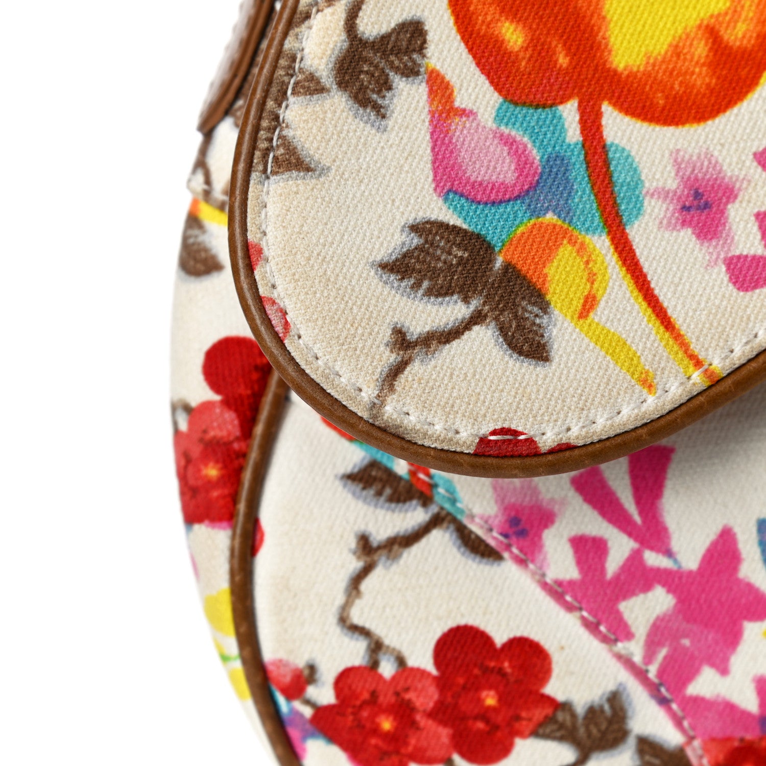 Christian Dior Canvas Floral Saddle Bag 18 of 18