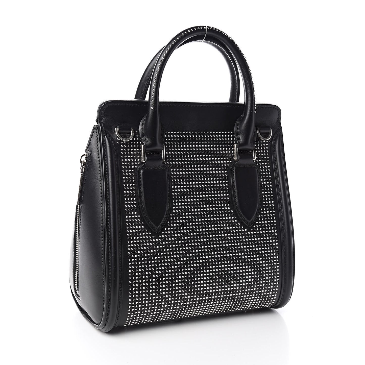 Calfskin Studded Large Heroine Black