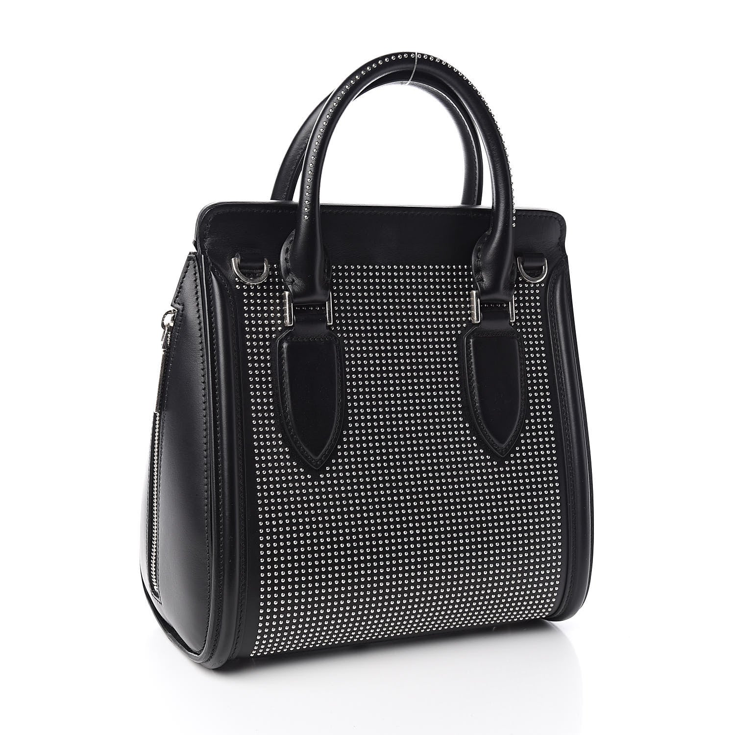 Alexander McQueen Calfskin Studded Large Heroine Black 3 of 9
