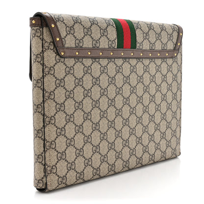 Gucci GG Supreme Monogram Ophidia iPad Case Beige New Acero 3 of 8