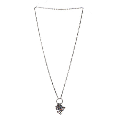 Christian Dior Metal Crystal Charms Necklace Multicolor 3 of 5