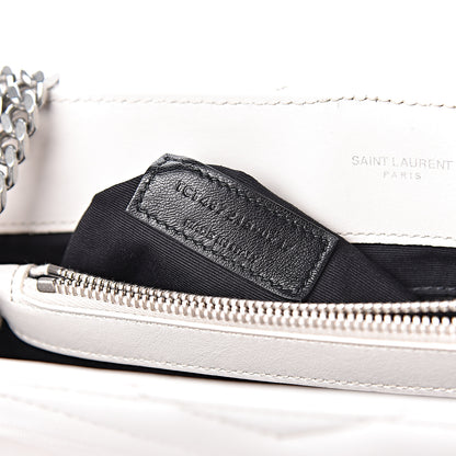 Saint Laurent Calfskin Y Quilted Monogram Medium Loulou Chain Satchel Ivory 7 of 11