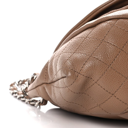Chanel Caviar Large Half Moon Flap Dark Beige 10 of 15