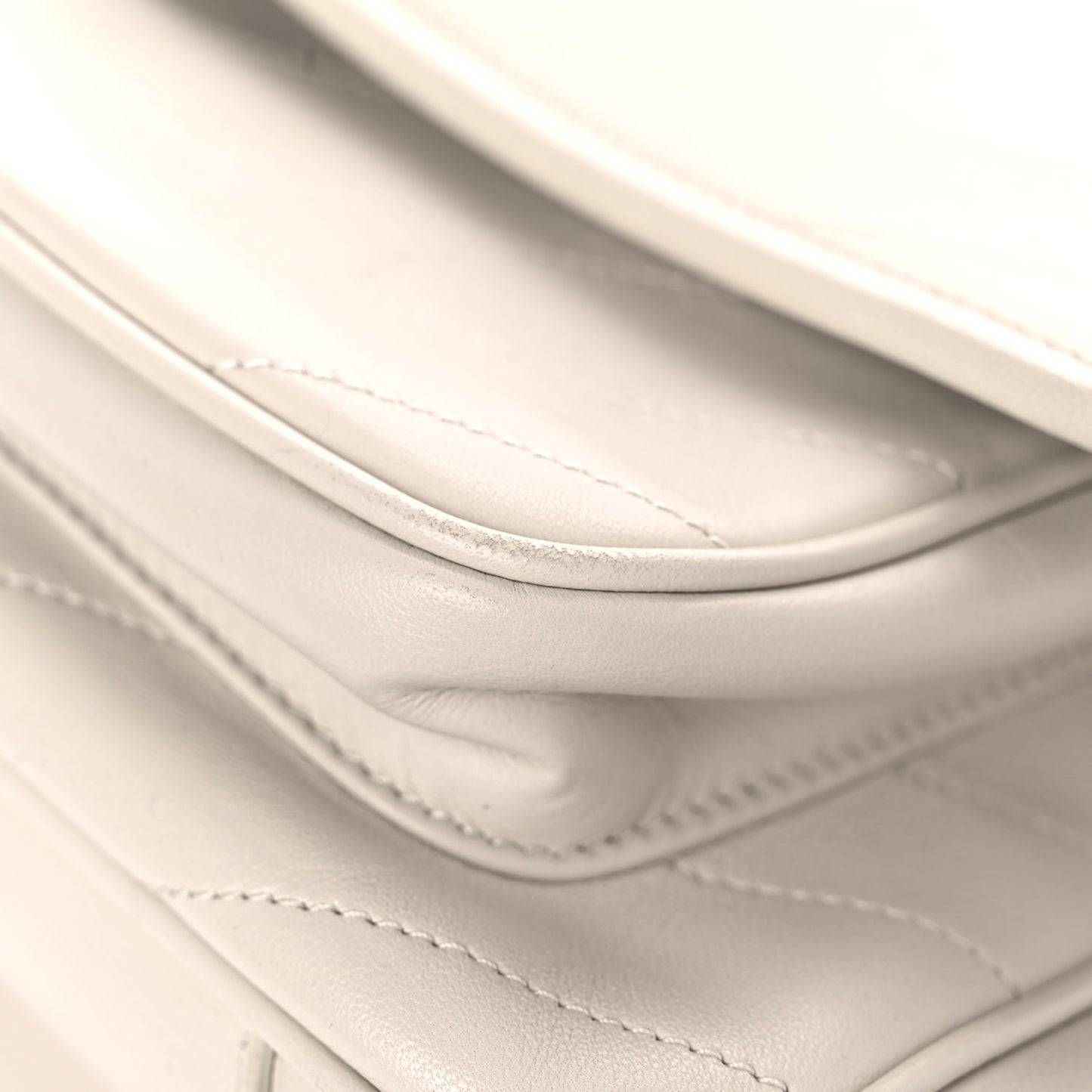Lambskin Matelasse Monogram Medium Niki Chain Satchel Ivory