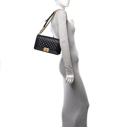 Chanel Caviar Quilted Medium Boy Flap Black 2 of 10
