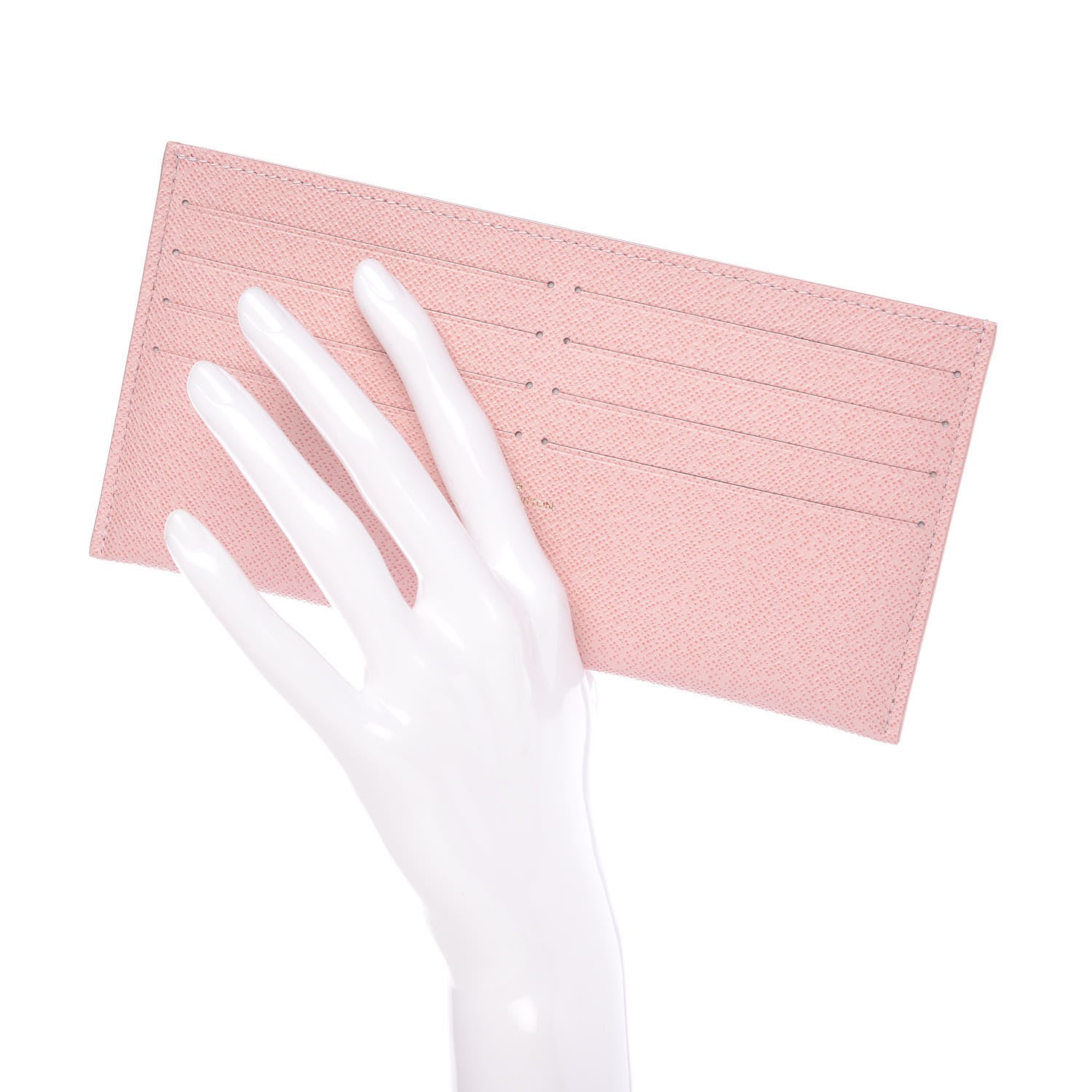 Louis Vuitton Calfskin Felicie Card Holder Insert Rose Ballerine 2 of 6