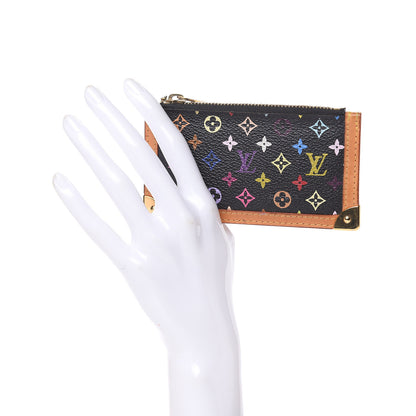 Louis Vuitton Monogram Multicolor Key Pouch Black 2 of 8