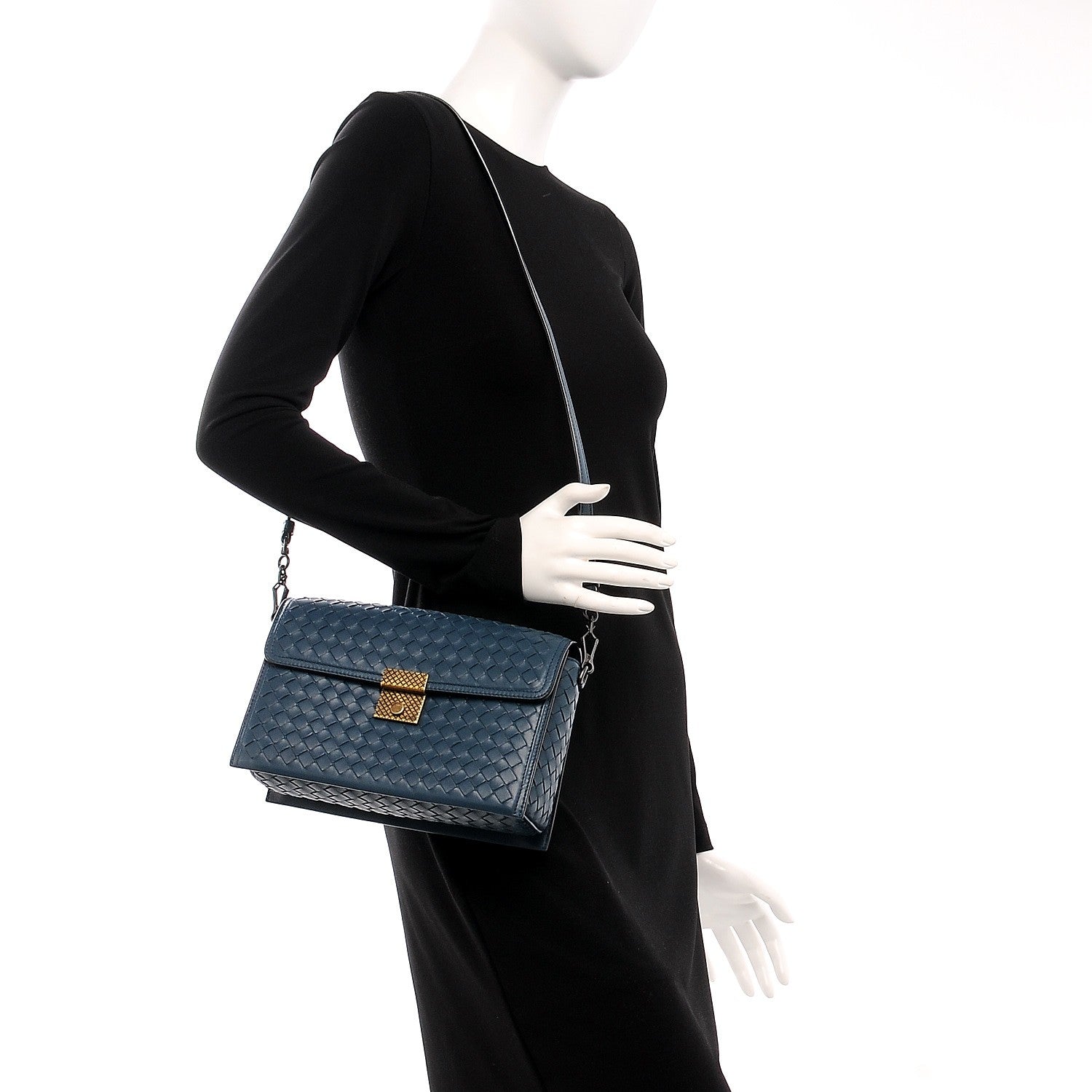 Bottega Veneta Nappa Intrecciato Small Messenger Denim 2 of 8