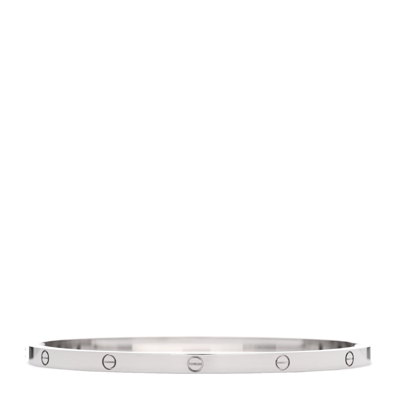 Cartier 18K White Gold Small LOVE Bracelet 19 2 of 5