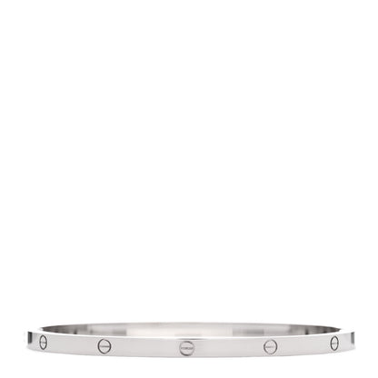 Cartier 18K White Gold Small LOVE Bracelet 19 2 of 5
