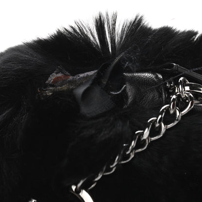 Chanel Lapin Rabbit Fur Shoulder Bag Black 11 of 11