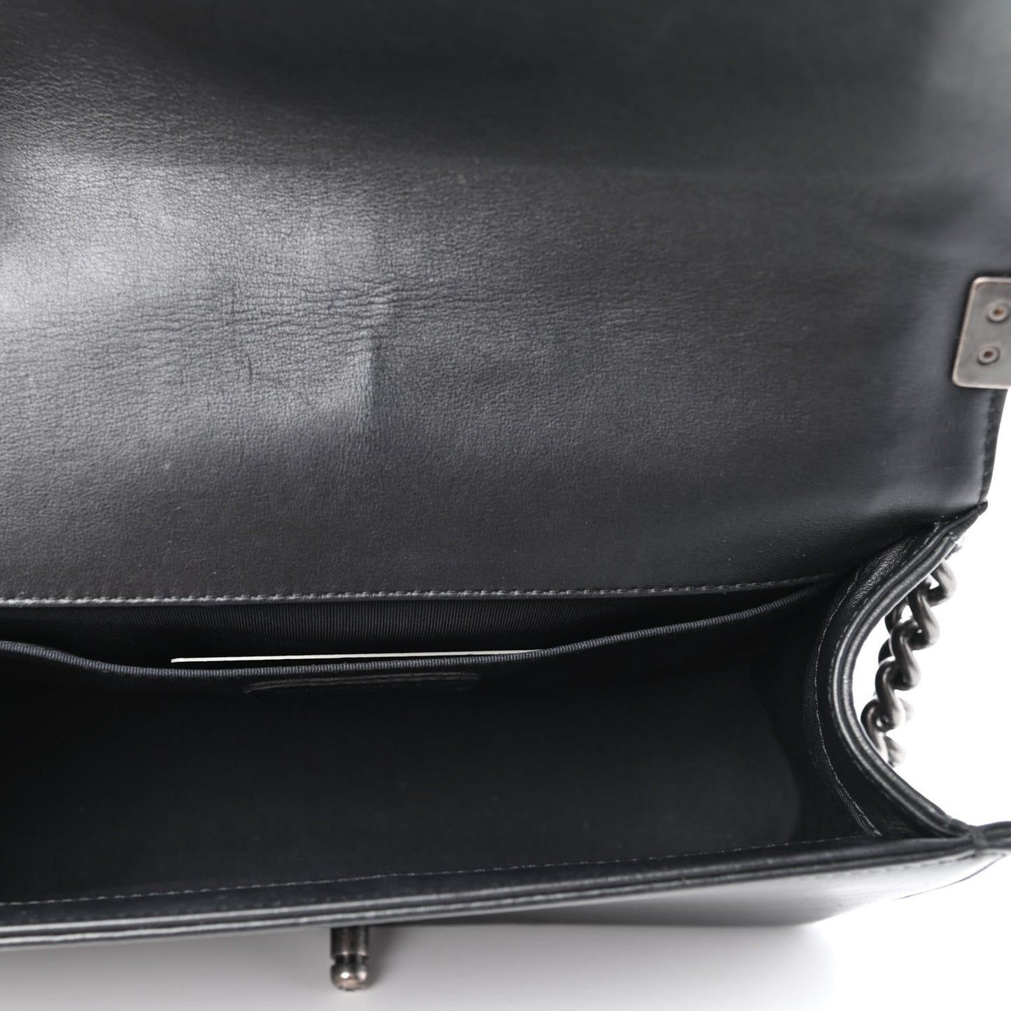 Calfskin Quilted Medium Boy Flap Black