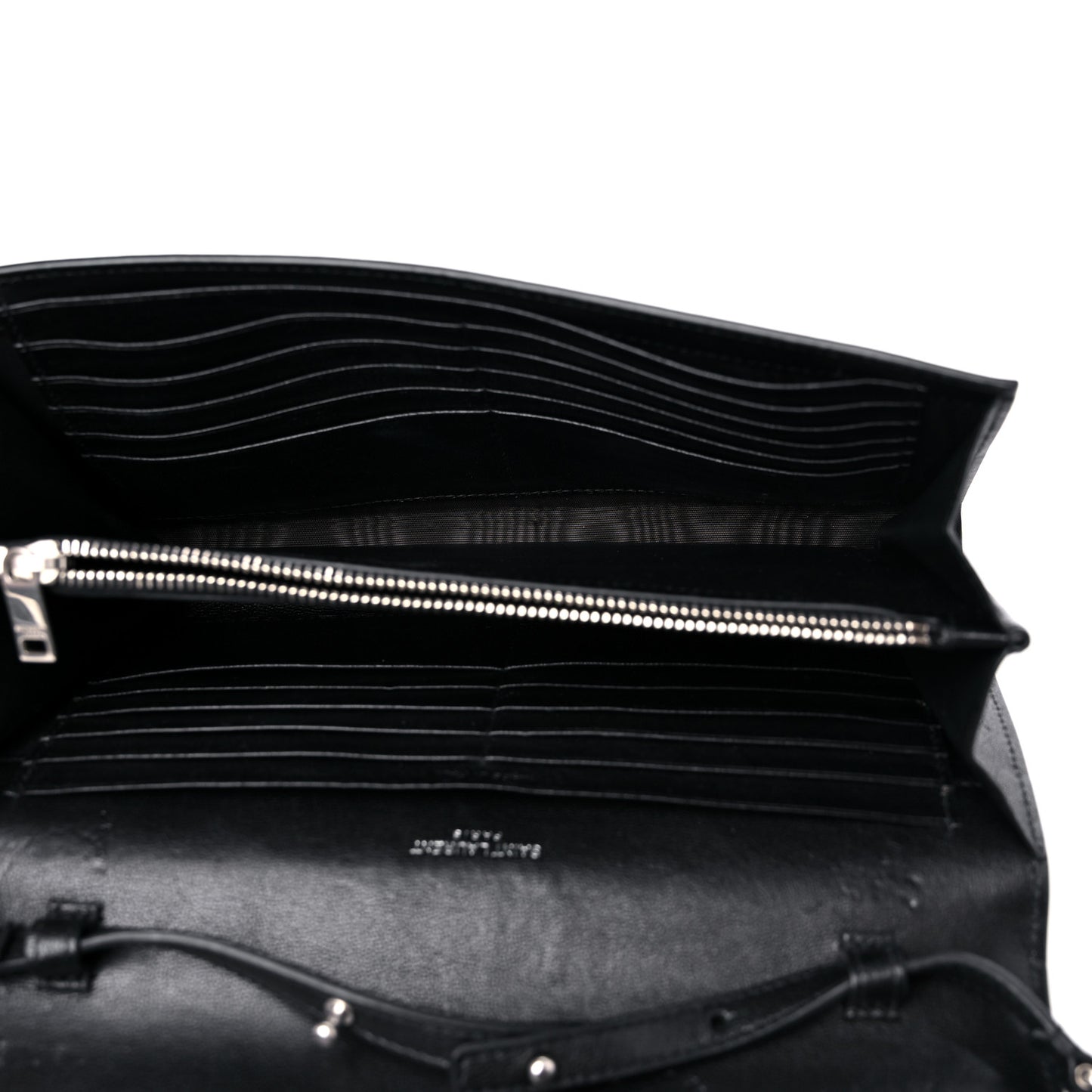 Lambskin Bandana Studded Monogram Chain Wallet Black