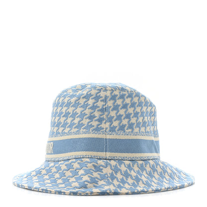 Christian Dior Pied De Poule Bucket Hat 59 Blue White 3 of 6