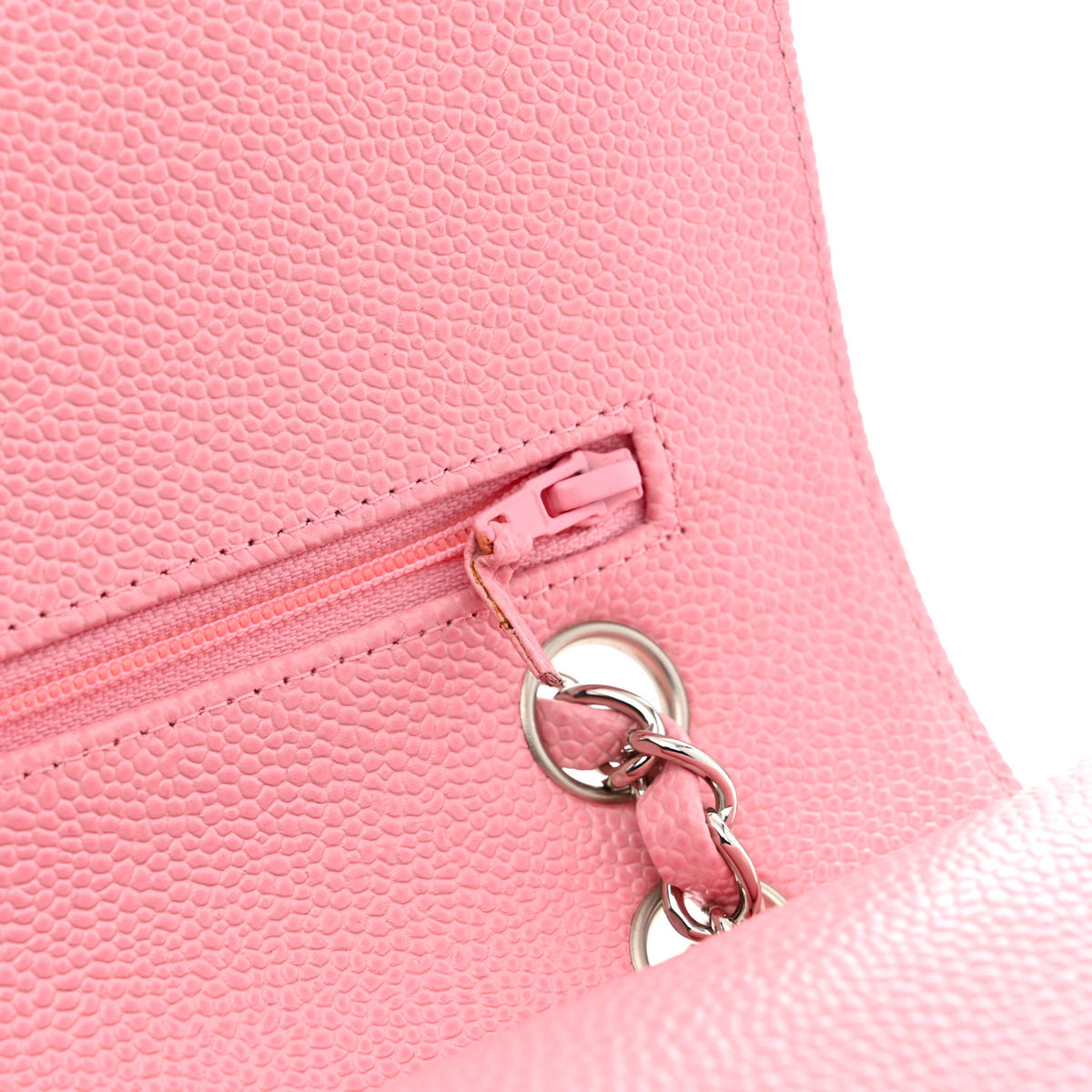 Chanel Caviar Quilted Medium Double Flap Pink 12 of 12