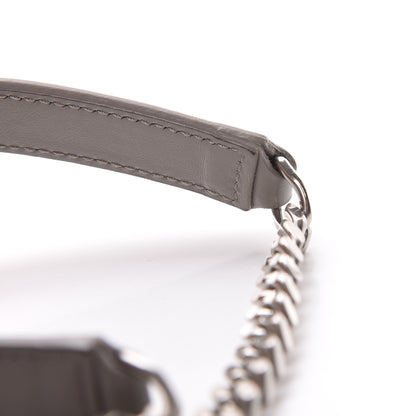 Saint Laurent Calfskin Y Quilted Monogram Medium Loulou Chain Satchel Light Gray 17 of 17