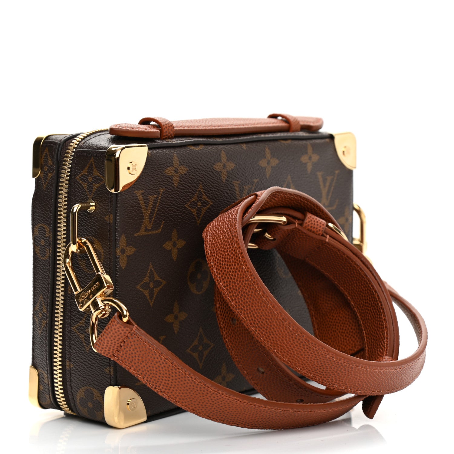 Louis Vuitton X NBA Grained Calfskin Monogram Handle Trunk Brown 3 of 9