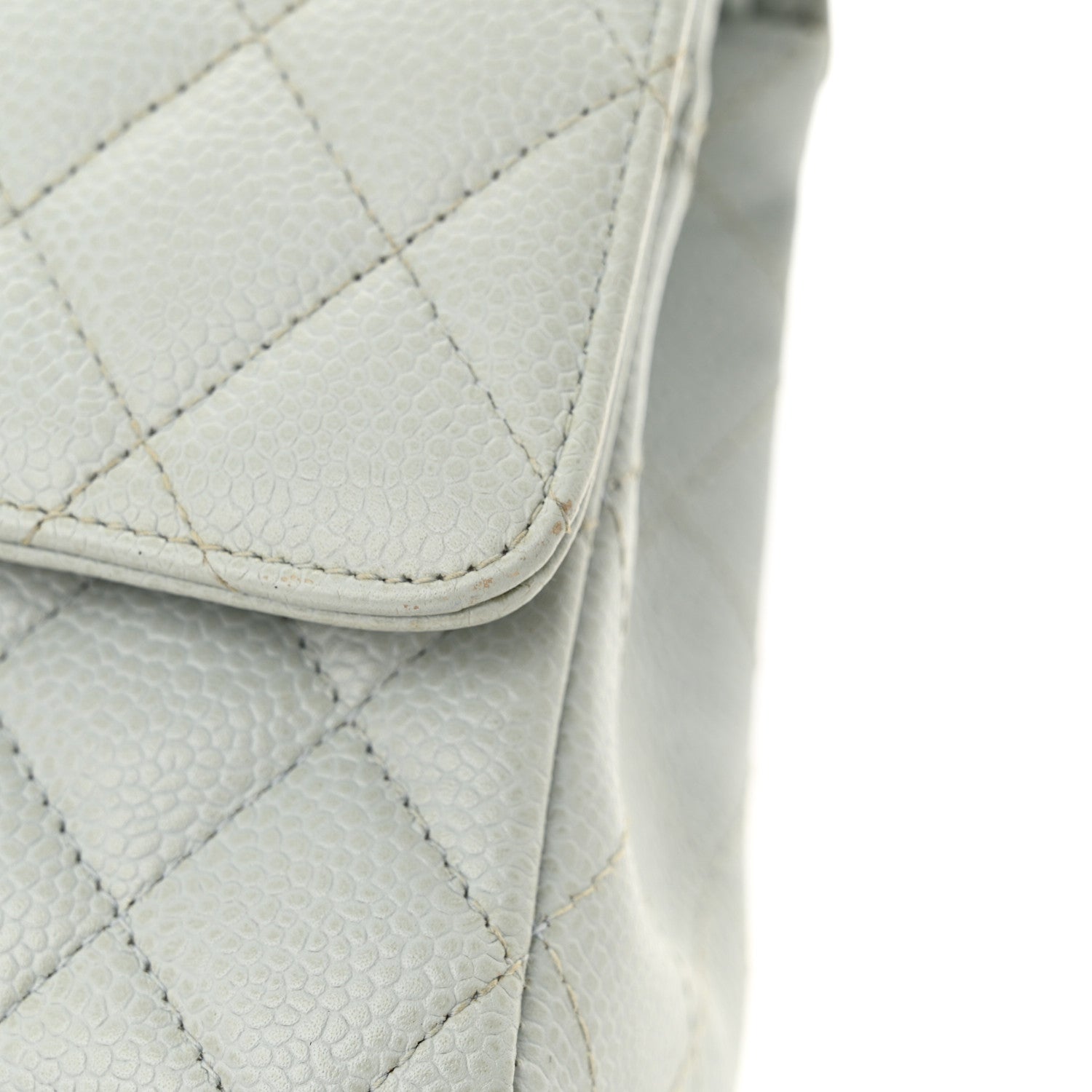 Chanel Caviar Quilted Medium Double Flap Light Blue 18 of 18