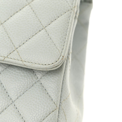 Chanel Caviar Quilted Medium Double Flap Light Blue 18 of 18