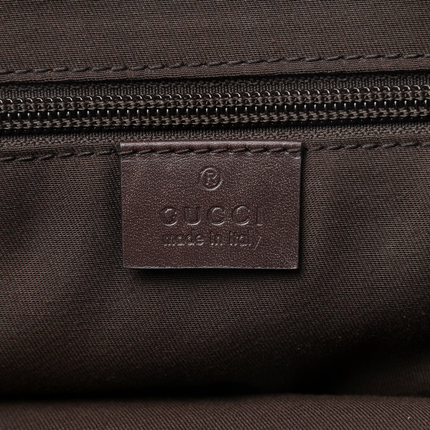 GG Supreme Monogram Medium Single Buckle Rucksack Backpack Beige Ebony Brown