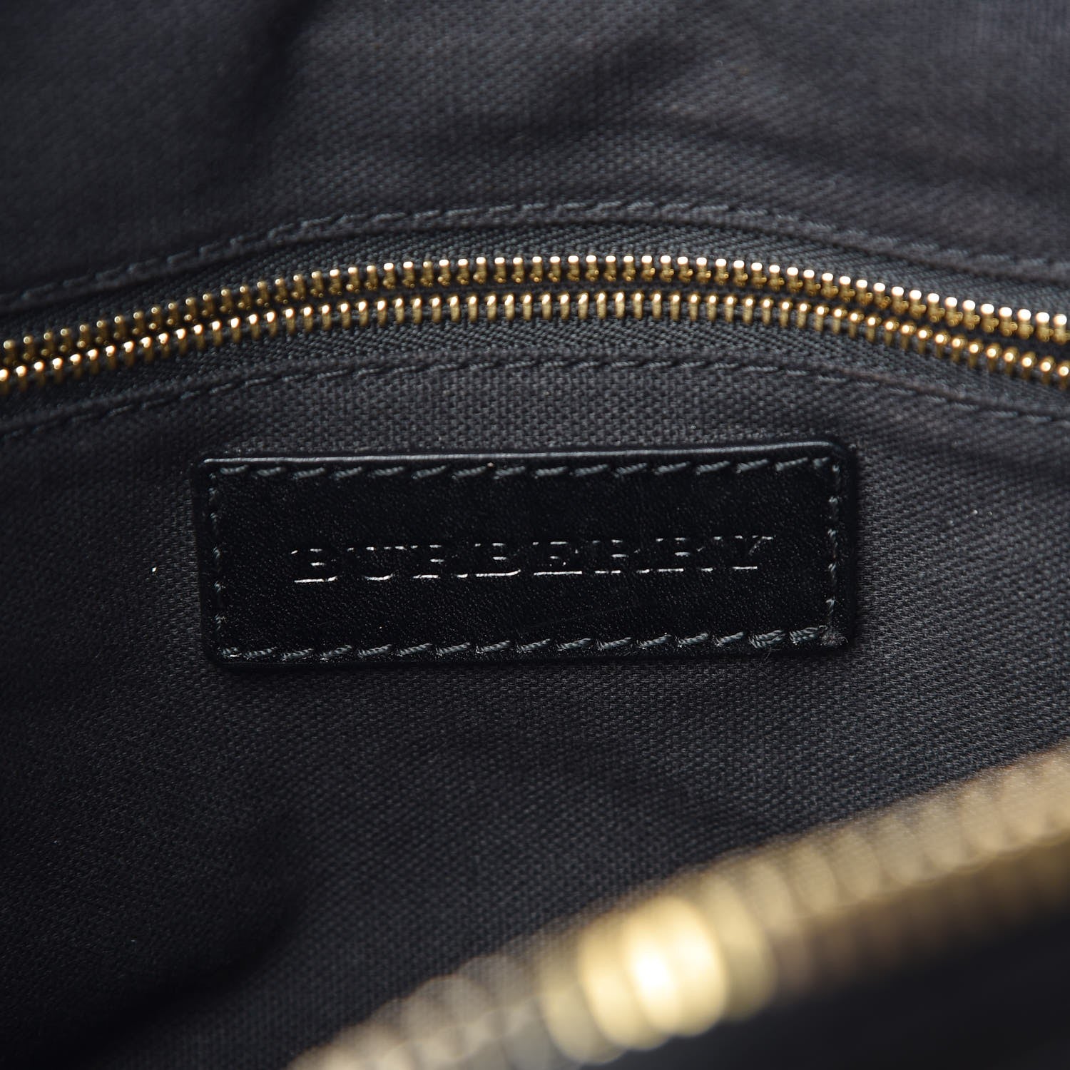 Burberry Bridle Calfskin House Check Small Orchard Bowling Bag Black 7 of 14