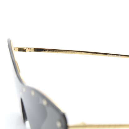 Gucci Rimless Star Studded 90mm Cat Eye GG0666S Sunglasses Black Gold 5 of 7