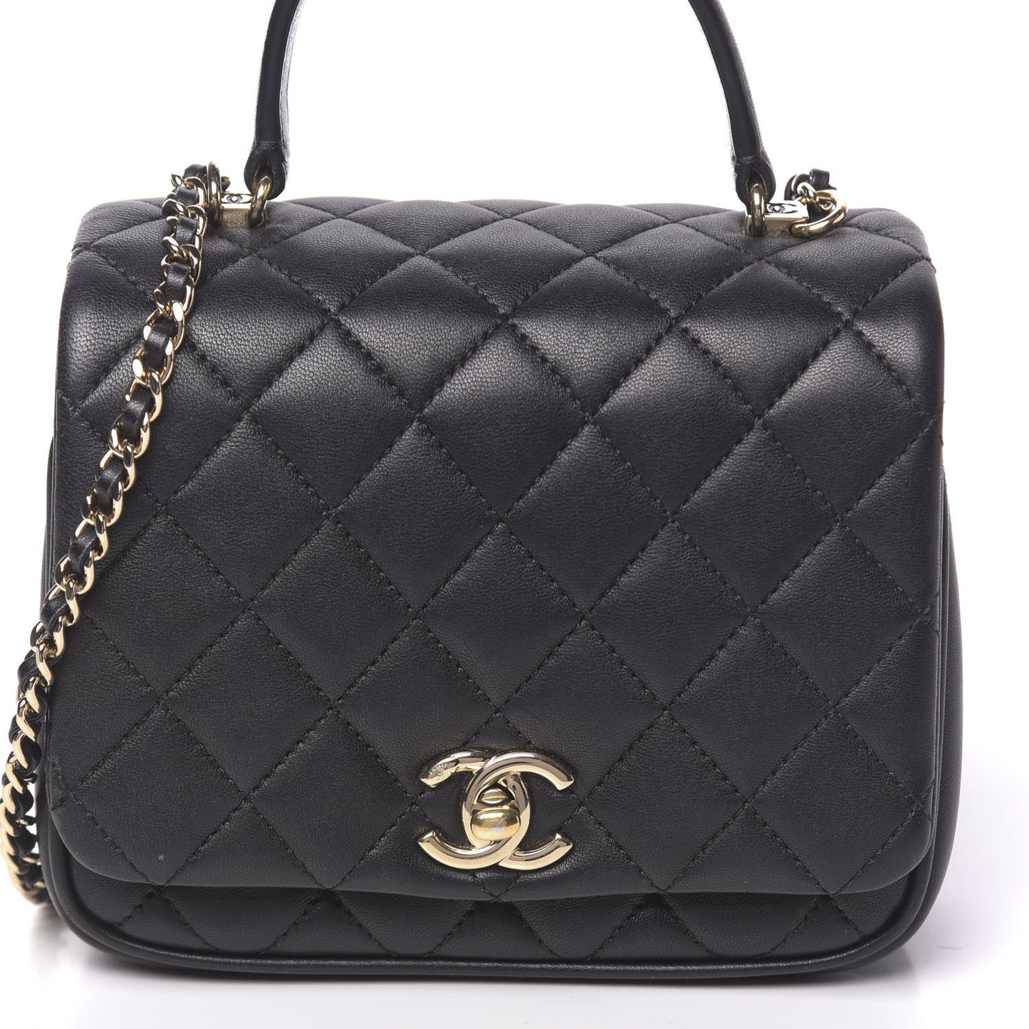 Lambskin Quilted Mini Citizen Chic Flap Black