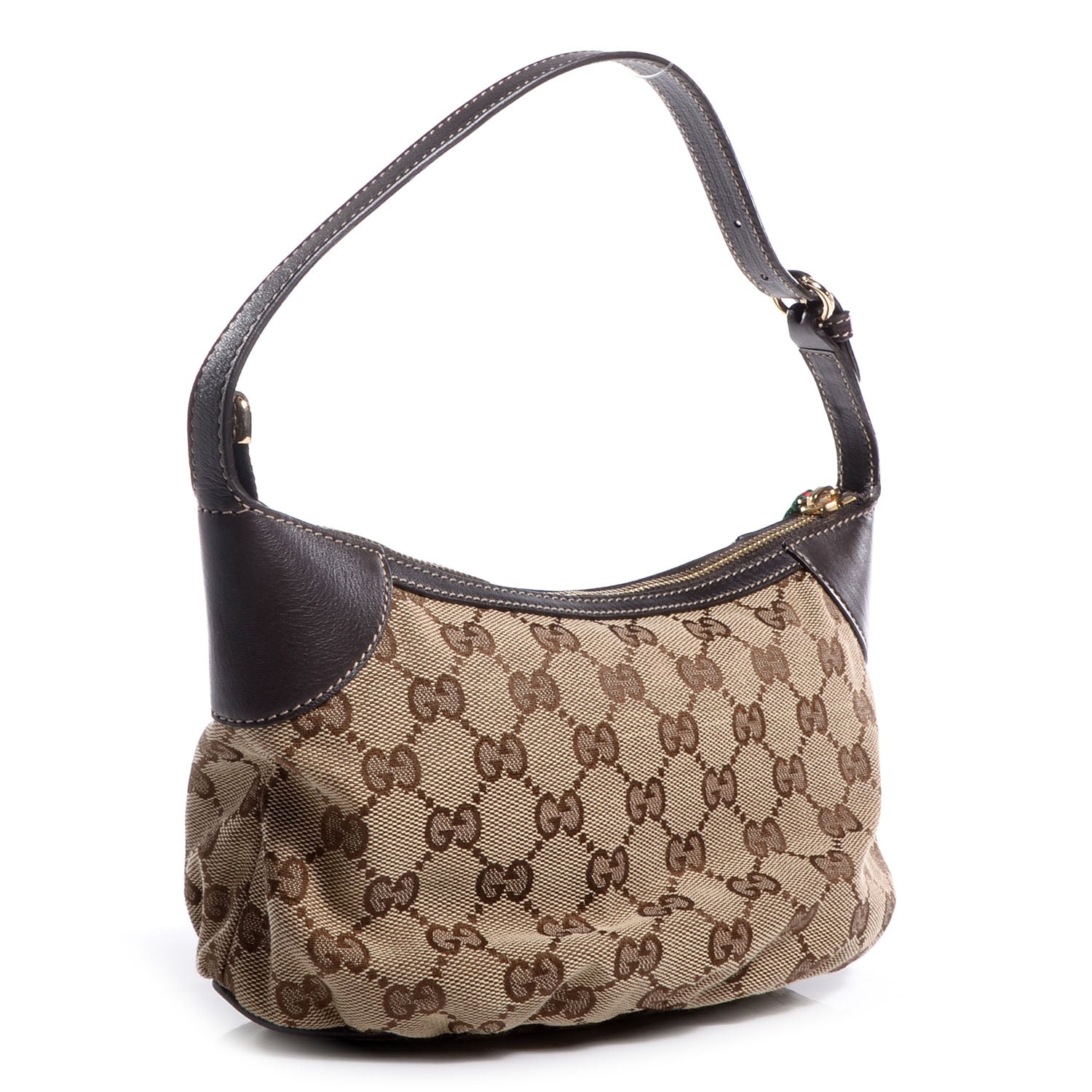 Gucci Monogram Strap Cosmetic Case Brown 3 of 7