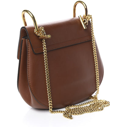 Chloe Suede Smooth Calfskin Drew Shoulder Bag Tobacco 2 of 13