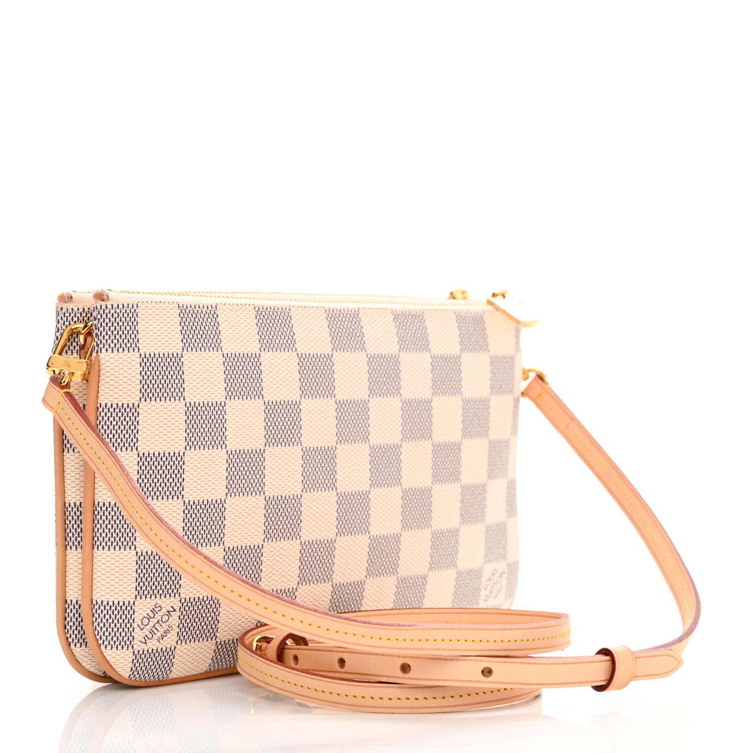Louis Vuitton Damier Azur Double Zip Pochette 3 of 11